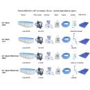 Kit piscine acier Ibiza blanc ovale 730x366cm haut 132 cm filtration &eacute;chelle Torrente Toi