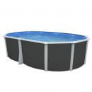 Kit piscine acier Ibiza blanc ovale 550x366cm haut 132 cm filtration &eacute;chelle Torrente Toi