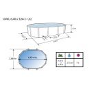 Kit piscine acier Ibiza blanc ovale 550x366cm haut 132 cm filtration &eacute;chelle Torrente Toi