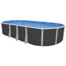 Kit piscine acier Ibiza blanc ovale 915x457cm haut 132 cm filtration &eacute;chelle Torrente Toi