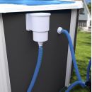 Kit piscine acier Ibiza blanc ovale 550x366cm haut 132 cm filtration &eacute;chelle Torrente Toi