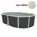 Kit piscine acier Ibiza anthracite ovale 550x366cm haut 132 cm filtration &eacute;chelle Torrente Toi