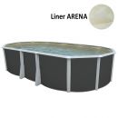 Kit piscine acier Ibiza anthracite ovale 640x366cm haut 132 cm filtration &eacute;chelle Torrente Toi