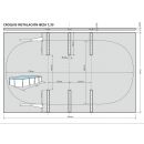 Kit piscine acier Ibiza blanc ovale 640x366cm haut 132 cm filtration &eacute;chelle Torrente Toi
