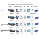 Kit piscine acier Ibiza blanc ovale 915x457cm haut 132 cm filtration &eacute;chelle Torrente Toi