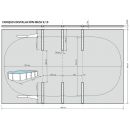 Kit piscine acier Ibiza blanc ovale 730x366cm haut 132 cm filtration &eacute;chelle Torrente Toi