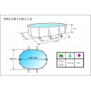 Kit piscine acier Magnum blanc ovale haut 132 cm filtration &eacute;chelle Torrente Toi
