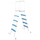 Kit piscine acier Magnum blanc ovale haut 132 cm filtration &eacute;chelle Torrente Toi