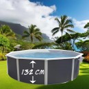 Kit piscine acier Magnum blanc haut 132cm filtration &eacute;chelle Torrente Toi