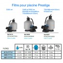 Kit piscine acier ronde Prestige blanc haut 132cm liner bleu 60/100 filtration &eacute;chelle Torrente Toi