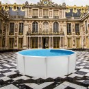 Kit piscine acier ronde Prestige blanc haut 132cm liner bleu 60/100 filtration &eacute;chelle Torrente Toi