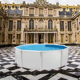 Kit piscine acier ronde blanc Prestige haut 120 cm liner bleu 60/100 filtration échelle Torrente Toi