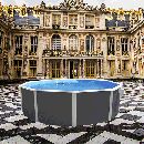 Kit piscine acier ronde blanc Prestige haut 120 cm liner bleu 60/100 filtration &eacute;chelle Torrente Toi