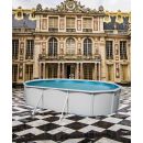 Kit piscine acier Magnum blanc ovale haut 132 cm filtration &eacute;chelle Torrente Toi