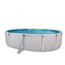 Kit piscine acier Magnum blanc ovale haut 132 cm filtration &eacute;chelle Torrente Toi