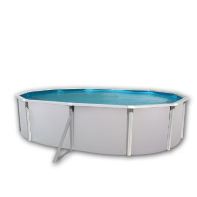 Kit piscine acier Magnum blanc ovale haut 132 cm filtration échelle Torrente Toi
