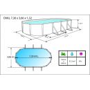 Kit piscine acier Magnum blanc ovale haut 132 cm filtration &eacute;chelle Torrente Toi