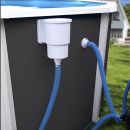 Kit piscine acier Prestige blanc ovale haut 120 cm liner 60/100 filtration &eacute;chelle Torrente Toi