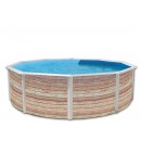 Kit piscine acier Canarias blanc D 230cm haut 120 cm filtration &eacute;chelle Torrente Toi
