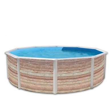 Kit piscine acier Canarias blanc D 230cm haut 120 cm filtration échelle Torrente Toi