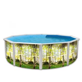 Piscine d&eacute;montable : Kit piscine acier D&eacute;coh'pool For&ecirc;t haut 120 cm filtration &eacute;chelle Torrente Toi pas cher