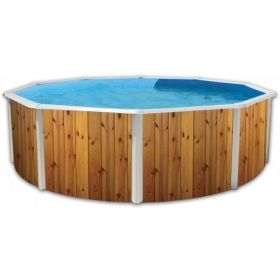 Piscine d&eacute;montable : Kit piscine acier D&eacute;coh'pool Veta haut 120 cm filtration &eacute;chelle Torrente Toi pas cher