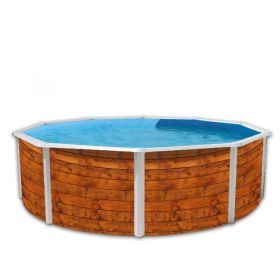Piscine d&eacute;montable : Kit piscine acier D&eacute;coh'pool Etnica haut 120 cm filtration &eacute;chelle Torrente Toi pas cher