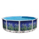 Kit piscine acier D&eacute;coh'Tool Pinus D 460cm haut 120 cm filtration &eacute;chelle Torrente Toi pas cher