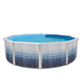Kit piscine acier Décoh'pool Trancadis D 640cm haut 120 cm filtration échelle Torrente Toi pas cher