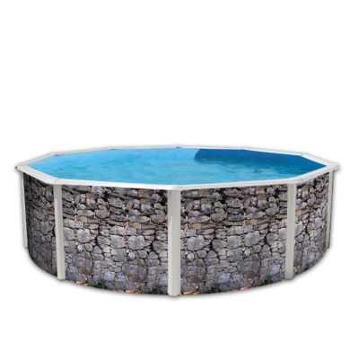 Kit piscine acier Décoh'Tool Pinus D 460cm haut 120 cm filtration échelle Torrente Toi pas cher