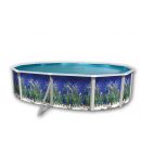 Kit piscine acier Mallorca blanc ovale 550x366cm haut 120 cm filtration &eacute;chelle Torrente Toi pas cher