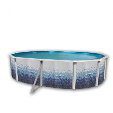 Kit piscine acier Decoh'tool Océan ovale 4 tailles disponibles haut 120 cm filtration échelle Torrente Toi