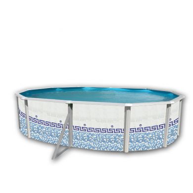 Kit piscine acier Decoh'tool Océan ovale 4 tailles disponibles haut 120 cm filtration échelle Torrente Toi