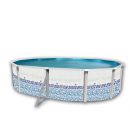 Kit piscine acier Decoh'tool Oc&eacute;an ovale 4 tailles disponibles haut 120 cm filtration &eacute;chelle Torrente Toi