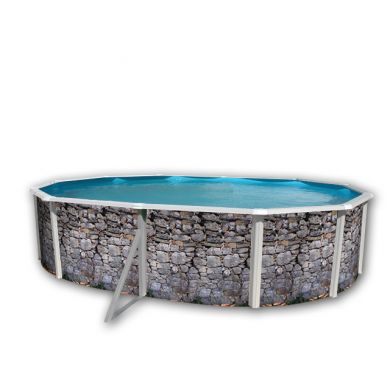 Kit piscine acier Decoh'tool Océan ovale 4 tailles disponibles haut 120 cm filtration échelle Torrente Toi