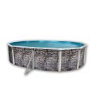 Kit piscine acier Decoh'tool Oc&eacute;an ovale 4 tailles disponibles haut 120 cm filtration &eacute;chelle Torrente Toi