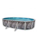 Kit piscine acier Decoh'tool Oc&eacute;an ovale 4 tailles disponibles haut 120 cm filtration &eacute;chelle Torrente Toi