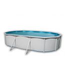 Kit piscine acier Mallorca blanc ovale 550x366cm haut 120 cm filtration &eacute;chelle Torrente Toi pas cher