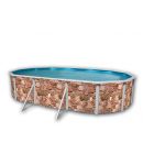 Kit piscine acier Decoh'tool Oc&eacute;an ovale 4 tailles disponibles haut 120 cm filtration &eacute;chelle Torrente Toi