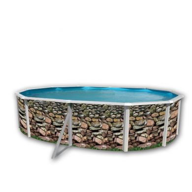 Kit piscine acier Decoh'tool Océan ovale 4 tailles disponibles haut 120 cm filtration échelle Torrente Toi