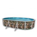 Kit piscine acier Decoh'tool Oc&eacute;an ovale 4 tailles disponibles haut 120 cm filtration &eacute;chelle Torrente Toi