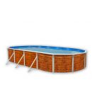 Kit piscine acier Decoh'tool Oc&eacute;an ovale 4 tailles disponibles haut 120 cm filtration &eacute;chelle Torrente Toi