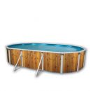 Kit piscine acier Decoh'tool Oc&eacute;an ovale 4 tailles disponibles haut 120 cm filtration &eacute;chelle Torrente Toi