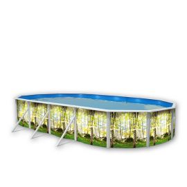 Kit piscine acier Decoh'pool Forêt ovale 4 tailles disponibles haut 120 cm filtration échelle Torrente Toi