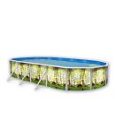 Kit piscine acier Decoh'tool Oc&eacute;an ovale 4 tailles disponibles haut 120 cm filtration &eacute;chelle Torrente Toi
