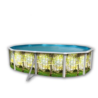 Kit piscine acier Decoh'tool Océan ovale 4 tailles disponibles haut 120 cm filtration échelle Torrente Toi
