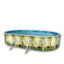 Kit piscine acier Decoh'tool Oc&eacute;an ovale 4 tailles disponibles haut 120 cm filtration &eacute;chelle Torrente Toi