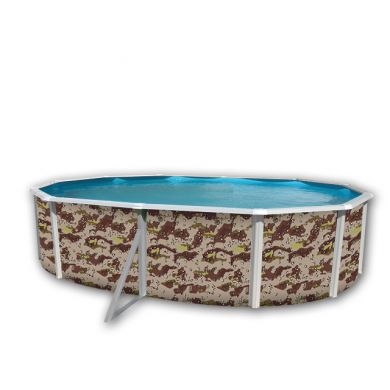 Kit piscine acier Decoh'tool Océan ovale 4 tailles disponibles haut 120 cm filtration échelle Torrente Toi
