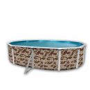 Kit piscine acier Decoh'tool Oc&eacute;an ovale 4 tailles disponibles haut 120 cm filtration &eacute;chelle Torrente Toi