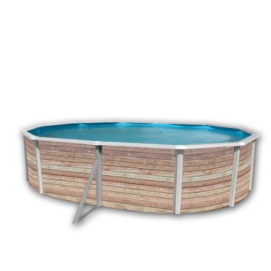 Kit piscine acier Decoh'tool Océan ovale 4 tailles disponibles haut 120 cm filtration échelle Torrente Toi